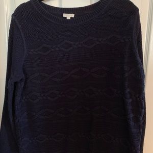 Talbots Cable Sweater in Navy EUC
